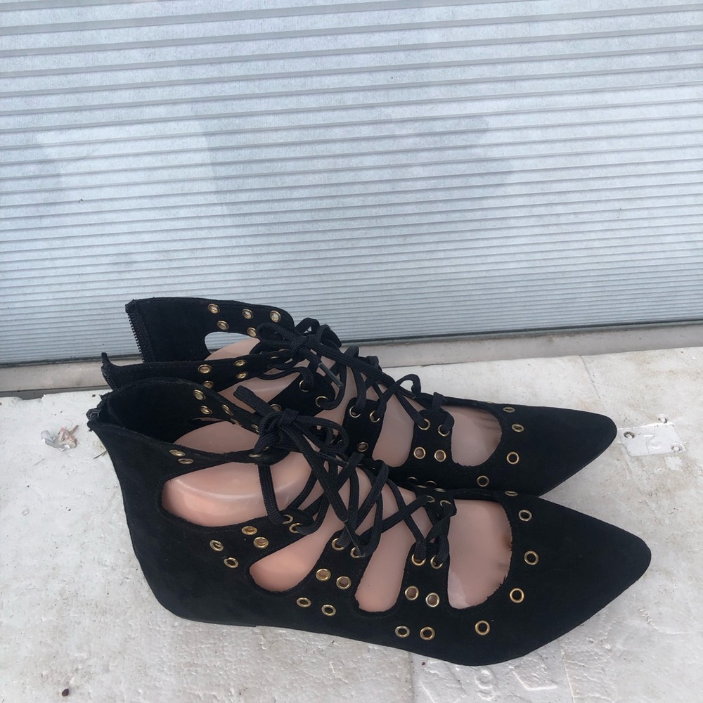 Report Stylish Women’s Black Lace-Up Gladiator Sandals Size 7.5